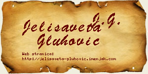 Jelisaveta Gluhović vizit kartica